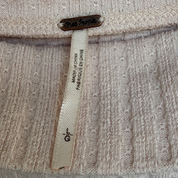 Free People Mixed Up Cuff Thermal Top Peach Size Large - Picture 7 of 12